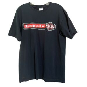 Vintage Chevrolet Impala SS Print Out Black T Shirt Sz M GUC